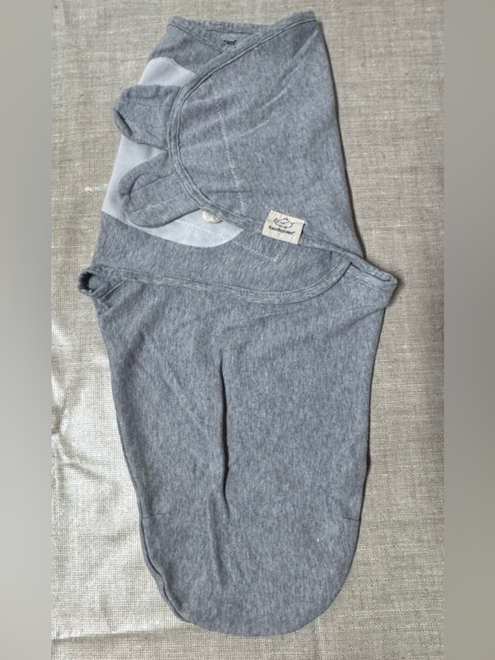KeaBabies Grey baby Swaddle Sack with Easy Wrap Closure